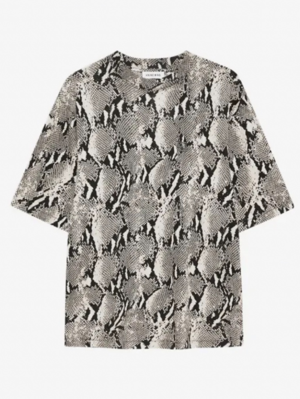 Anine Bing Avi Tee in Washed Python